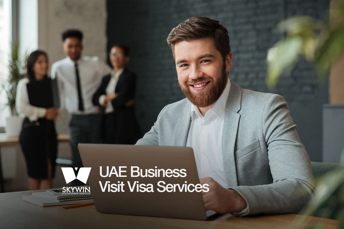 Business executives discussing corporate matters in a modern Dubai office